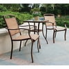 Mainstays Sand Dune 3-Piece Outdoor Bistro Set for Patio and Porch, Tan