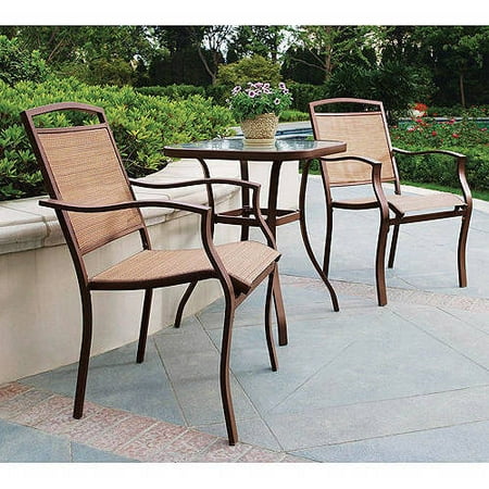 Mainstays Sand Dune 3-Piece Outdoor Bistro Set, Seats 2