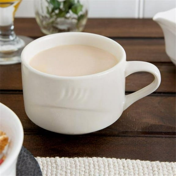 Oneida  9 oz Espree Stackable Cream White China Odyssey Cups