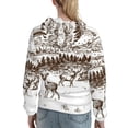thumbnail image 7 of Xecao Woodland Forest With Deers Pattern Hoodies for Women Sweatshirts Long Sleeve Sweatshirts Pullover Outfits with Pocket-Large, 7 of 7