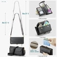 thumbnail image 3 of Compatible with Samsung Galaxy A56 5G Wallet Case, 10 Card Slots & 1 Zipper Coin Pocket & 1 Cash Slot & 1 Cash Pocket & Lanyard & Crossbody Strap & Kickstand & RFID Blocking Phone Case, Black, 3 of 10