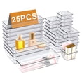 thumbnail image 3 of (6 pack) Lockways Drawer Organizer, 25Pcs Clear Plastic Makeup Drawer, 4 Sizes Vanity Organizer and Storage Bins for Makeup, Jewelry, Gadgets for Bathroom, Bedroom, Office, 3 of 11