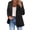 Black, variant on Womens Jackets Fall Solid Button Down Lapel Blazer Work Office Business Suit Winter Outfits