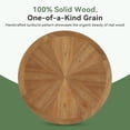 thumbnail image 4 of Tribesigns 31.5" Round Coffee Table with Storage Shelf, Farmhouse Solid Wood Center Table for Living Room, Rustic Brown, 4 of 5