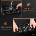 thumbnail image 3 of Whiskey Ice Ball Maker, [Fill Without Funnel & Easy Release] 2.2'' Round Large Ice Cube Trays with Cover, Reusable Sphere Silicone Ice Tray with Lids for Bourbon, Brandy, Whiskey, Gifts for Men, 3 of 5