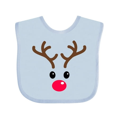 

Inktastic Reindeer Face Gift Baby Boy or Baby Girl Bib