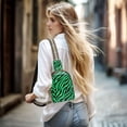 thumbnail image 7 of ALAZA Zebra Stripes Green Sling Bag for Women Men Waterproof Crossbody Chest Bags, 7 of 7