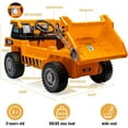 thumbnail image 6 of EastVita Ride on Dump Truck, Ride On Car with Remote Control, 12V Kids Electric Car with Remote Control, Ride on Construction Vehicles with Electric Dump Bed and Extra Shovel, Music Player Orange, 6 of 7