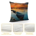 thumbnail image 4 of Orinice Sunset Graphic Decorative Throw Pillow Cushion Cover for Home Couch Living Room Bed Sofa, Short Plush Summer Soft and Durable 1PC 24x24in, 4 of 5