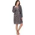 thumbnail image 5 of Barefoot Dreams Womens CozyChic Nightwear Sleepwear Short Robe Gray Large, 5 of 5