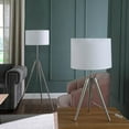 thumbnail image 3 of 64" - 47" In Mid-Century Adjustable Tripod Chrome/Silver Metal Floor Lamp, 3 of 6