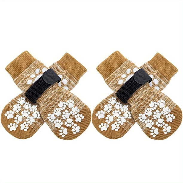 4pcs Waterproof Dog Non-slip SocksShoes Breathable Outdoor Accessories