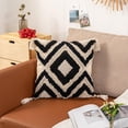 thumbnail image 2 of Boho Tassel Throw Pillow Cover Tribal Style Hotel Office Black, 2 of 6