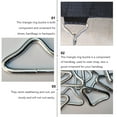 thumbnail image 4 of HERFIER 30 Pcs Silvery Triangle Rings Buckle V-rings for Trampoline Replacement Parts 1.77x1.02x0.18in, 4 of 8