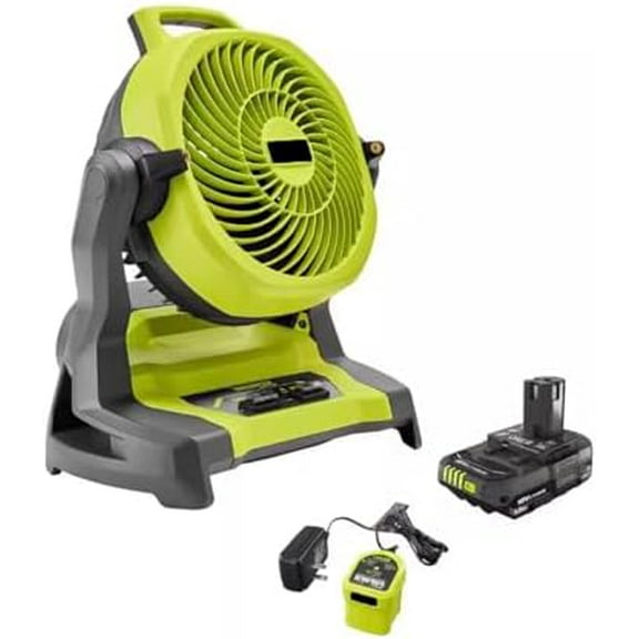 PCL851K Fits for RYOBI ONE  18V Cordless 7-1/2 in. Bucket Top Misting Fan Kit with 1.5 Ah Battery and Charger