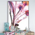 thumbnail image 3 of Abstract Purple Handpainted Flowers - Traditional Framed Canvas, 3 of 3