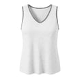 thumbnail image 3 of Posijego Womens V Neck Tank Tops Summer Beach Casual Boho Tops for Women Sleeveless Solid Shirts Loose Basic Tank Tees, 3 of 7