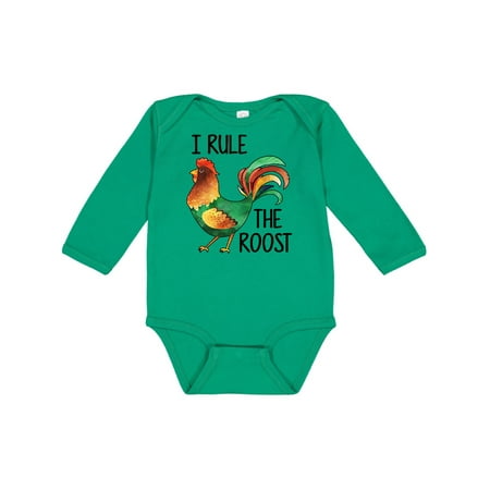 

Inktastic Farmer I Rule The Roost Rooster Gift Baby Boy or Baby Girl Long Sleeve Bodysuit