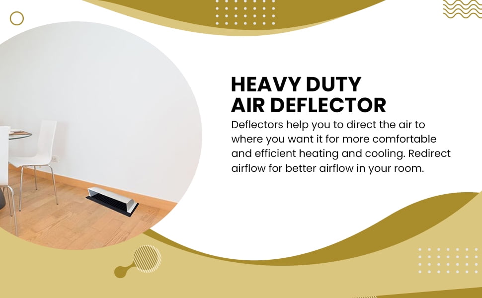 Prima Decorative Hardware Floor Vent Air Deflector 4″x12″ Heavy Duty Cast Aluminum - White