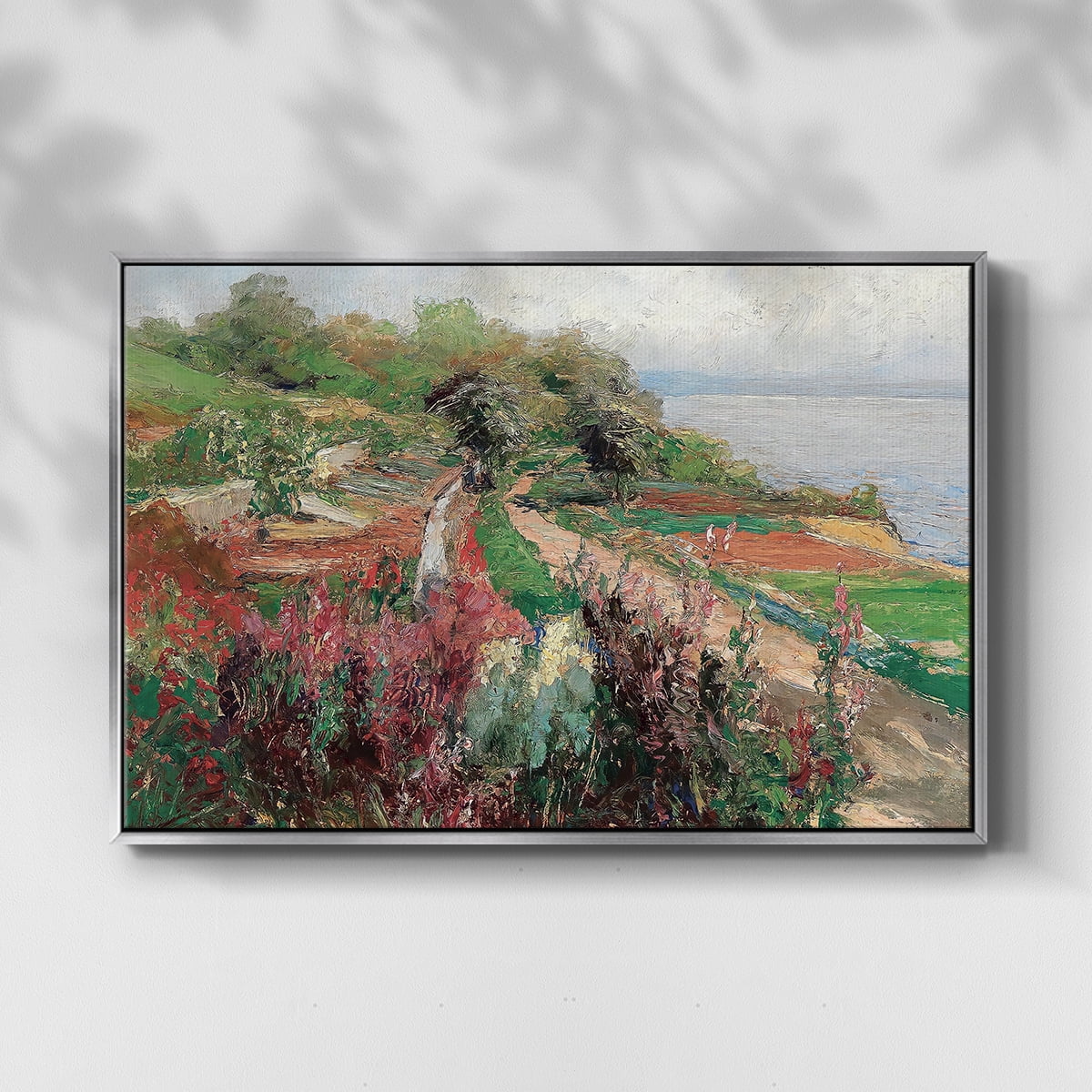 Vintage Landscape-CCXXXIX By Wexford Home Framed in Silver Wood Gallery Wrapped Canvas 17 in. x 25 in.