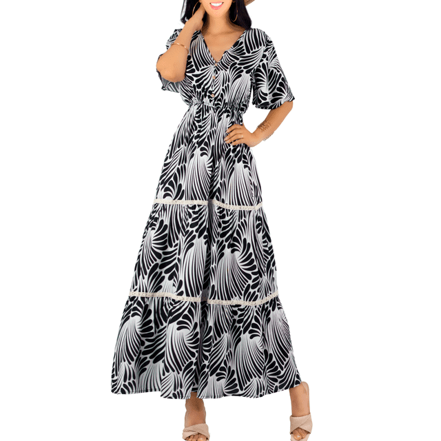 Vestido Largo Casual Mujer Fresco Cómodo Primavera Verano