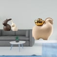 thumbnail image 2 of Juego de estatuas de cerámica, mini escultura de animal, figura de conejito, adorno de , decoración de Pascua, textura sólida, adecuado para, 2 of 8