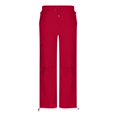 thumbnail image 7 of Women's High Wais Casual Pants Cargo Pants Elastic Waist Drawstring Pants Wide Leg Y2K Streetwear with Pockets, 7 of 7
