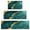 Teal and Gold, variant on White Gold Marble Pattern Kitchen Rugs Sets Of 3,Kitchen Runner Rugs Non Skid Washable,Decorative Kitchen Floor Mats for Kitchen,Sink,Laundry,17"x30"+ 17"x47" + 17"x59"