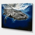 thumbnail image 3 of Designart ' Close Up Portrait Of A Humpback Whale ' Nautical & Coastal Canvas Wall Art Print, 3 of 4