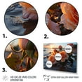 thumbnail image 3 of Designart "Ocean Sunset Serenade Rose Bloom II" Floral Framed Wall Art - Traditional Orange Rose Entryway Framed Wall Art, 3 of 6
