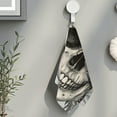 thumbnail image 2 of ZFLMY Skull Flowers Gothic Art Spa Towel Hand Towel 100% Polyester Modern Decorative Tea Towels for Bathroom Hotel Gym and Spa 29.5x13.8in, 2 of 6