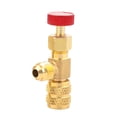 thumbnail image 1 of Refrigerant Charging Valve, Brass Low Loss HVAC Fittings, Control Ball Valve with Safety Adapter for R32, R22, R410 A/C Conditioner Manifold Maintenance Tools, 1 of 8