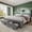 Light gray Full, variant on Queen Size Upholstered Bed Frame with 2 Drawers and LED Lights, Grey | Platform Bed Frame with Charging Station and Storage Headboard, Heavy Duty, No Box Spring Needed, Easy Assembly