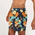 thumbnail image 4 of Xysaqa Men Big & Tall Swim Trunks Fashion Hawaiian Print Board Shorts Elastic Waist Beach Shorts Swimwear with Pockets 3X 4X 5X Clearance, 4 of 6