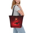 thumbnail image 2 of Fotbe Black Spider Web With Spiders Bolsa de Playa con Estampado, Bolsa de Hombro, Bolsa de Mano Espaciosa, Bolsa de Viaje Ligera, Bolsa de Compras Versátil, 2 of 6