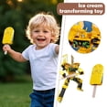 thumbnail image 3 of Ice Cream Transforming Toy, 2 in 1 Popsicle Transform Into Robot Action Figure, Four Mythical Beast Styles With Movable Joints nd Sword, Plastic for Kids Play and Collection., 3 of 8