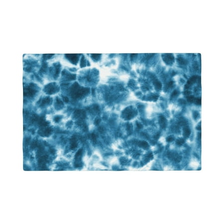 

Placemats Set of 4 Blue Tie Dye Heat Resistant Non - Slip Place mats Waterproof table mat for Kitchen Dining-4片装