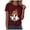 Wine, variant on Duqingm Halloween Shirts for Women Fall Tee Shirt Funny Graphic Tshirt Clothes,2XL