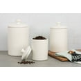 thumbnail image 2 of 10 Strawberry Street Tide Embossed 3 Piece Ceramic Canister Set, White, 2 of 5