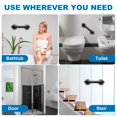 thumbnail image 7 of 2Pack Shower Grab Handles No Drilling Shower Handle With Suction Cup, Grab Bars for Seniors, Portable Bath Handle For Bathtub Shower Toilet Hook Carries 20kg Handle Carries 100kg（Black）, 7 of 7
