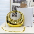 thumbnail image 1 of Bolso tipo nube con forma de media luna y forma de huevo de ganso de acrílico transparente dorado, bolso tipo caja con clip en forma de media luna para banquete, bolso bandolera de mano, 1 of 1