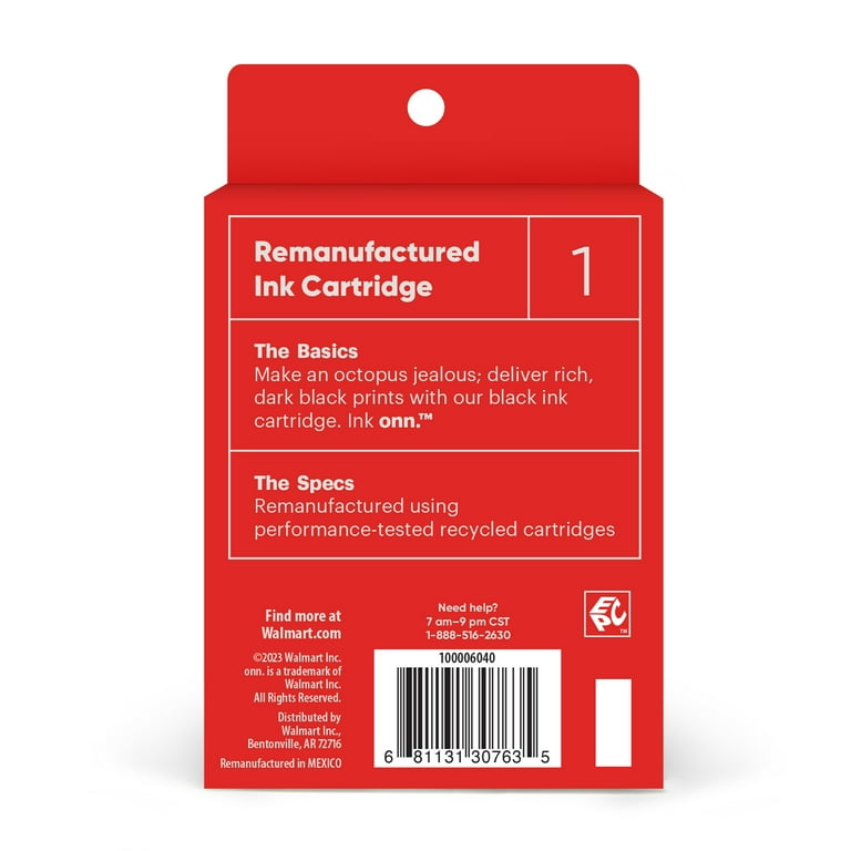 onn. Remanufactured Ink Cartridge Canon 240XL Black Walmart