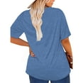 thumbnail image 6 of XCHQRTI Women's Butterfly Plus Shirts Casual Loose Oversized Tshirt Short Sleeve Floral Summer Tee, 6 of 10