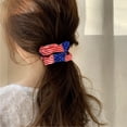 thumbnail image 2 of Kicpot 7-Pack Patriotic Scrunchies – Red White Blue American Flag Hair Ties for Women Independence Day Hair Accessories, 2 of 5