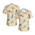thumbnail image 6 of Womens Short Sleeve T Shirts Casual V Neck Tops Tee, Lizards Lizard Pattern, 6 of 6