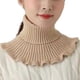 thumbnail image 1 of LUVCLS ZOHIKO Bufanda de cuello alto para mujer, de punto acanalado, con cuello falso y volantes, cálida y lisa, con mangas elásticas para el cuello, 1 of 7