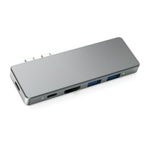 Dodocool Aluminum Alloy USB-C Hub Adaptor, 7 in 2, Thunderbolt 3 Connectors, Dark Gray
