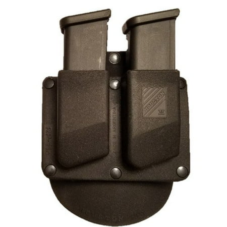 Double Paddle Mag Pouch - Houston Gun Holsters Double Paddle Tactical Magazine Pouch Thermo Molded 9mm/.40 Glock (Stationary) (RP113G)