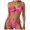 Pink, variant on 2Pcs Women's Bikini Sets Push up Swimsuits Sporty Beachwear Toile String Bikinis Cut Out Lace up Two Piece Swimsuit High Cut Tie Side Bathing Suit Pink Size M