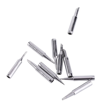 Riousery 15 Pcs Lead Free Soldering Iron Tip Set Copper Replacement Tips 900M-T for 936 937 938 969 Stations 1.65 inches / 42 mm